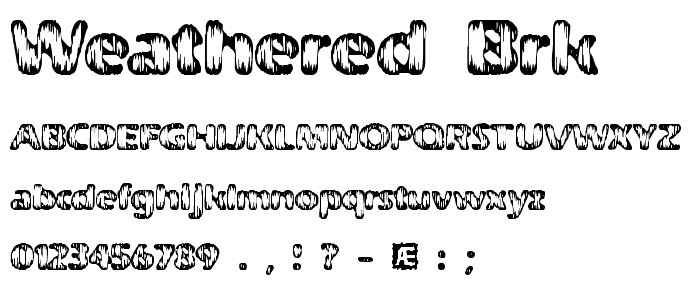 Weathered BRK font
